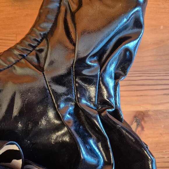 Big Zebra flower Mia Deluca Shoulder handbag purse - Picture 9 of 11